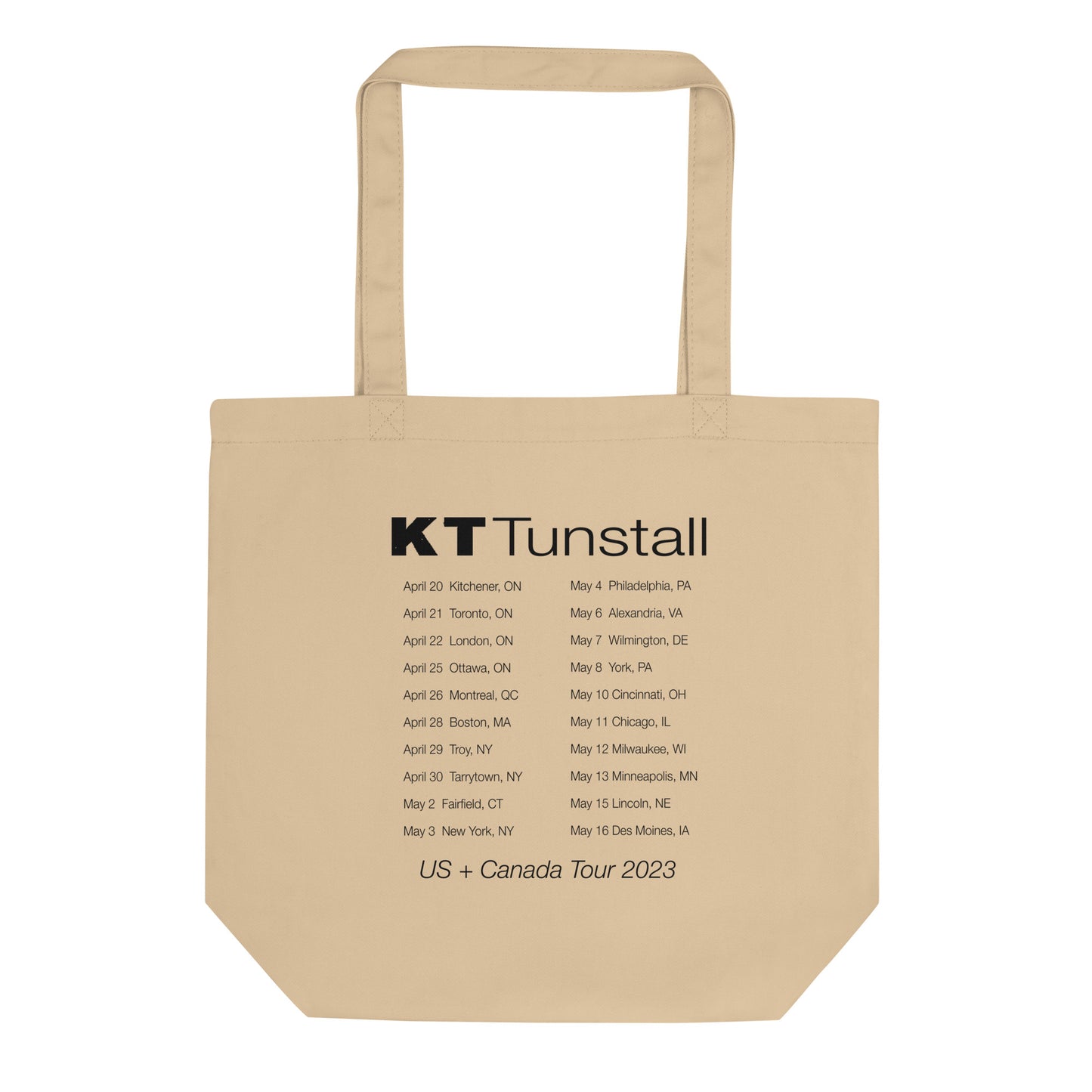 Eco It's By KT Tote Bag | US/CA '23 Tour Dates | Bone