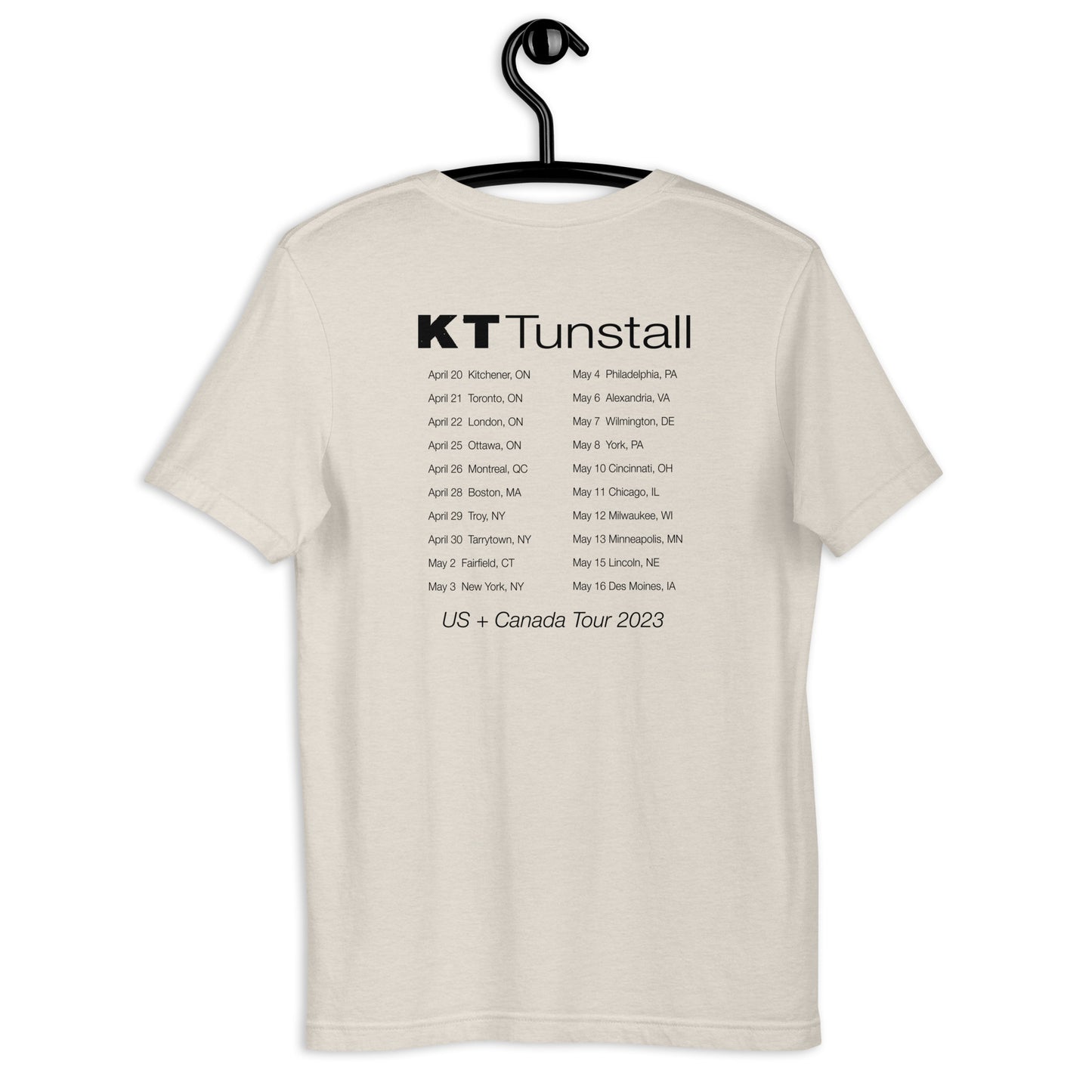 KT US/CA Tour Dates Tee | Bone