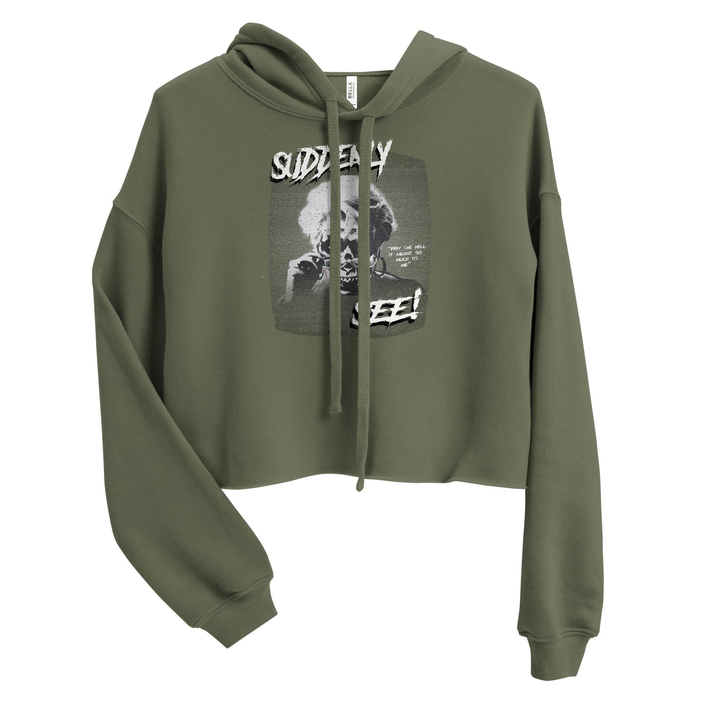 'Suddenly I Skeleton' Crop Hoodie