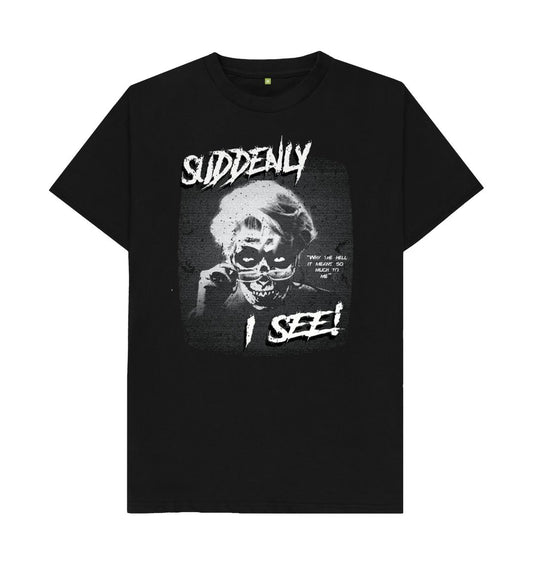 Black Suddenly I See Skelly Tee - Black